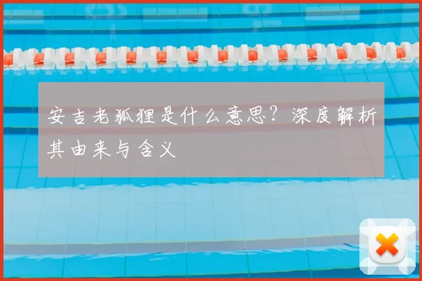 安吉老狐狸是什么意思？深度解析其由来与含义